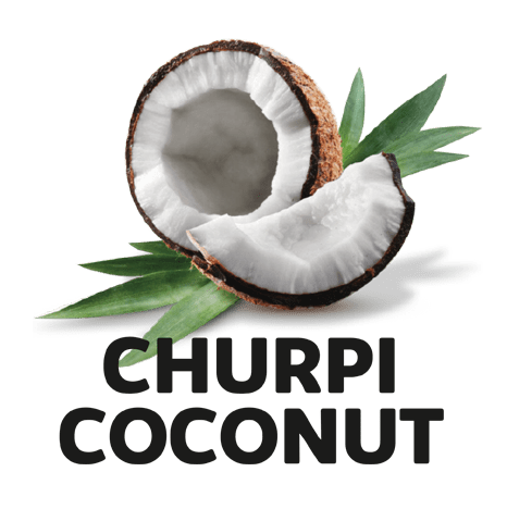 only-coco Foto de un coco abierto. Barritas chuches himalayas con vitaminas para perros de leche de yak